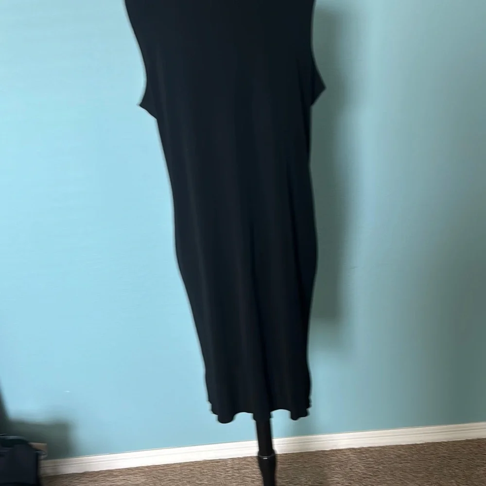 Ming Wang Black Sleeveless Sheath Midi Dress - Picture 3 of 4